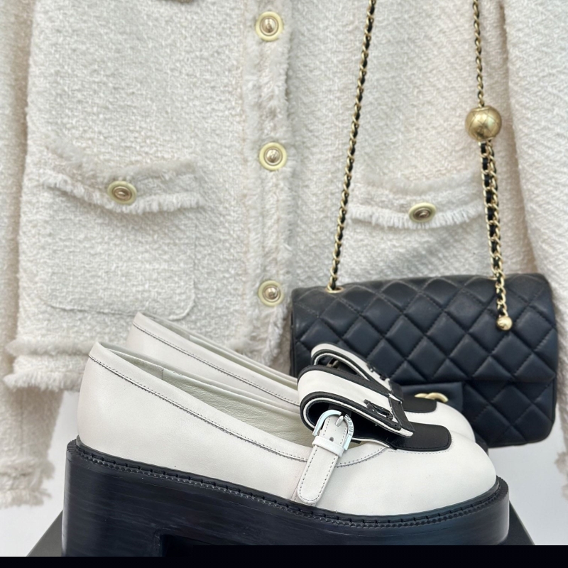 Ch*el leather shoes